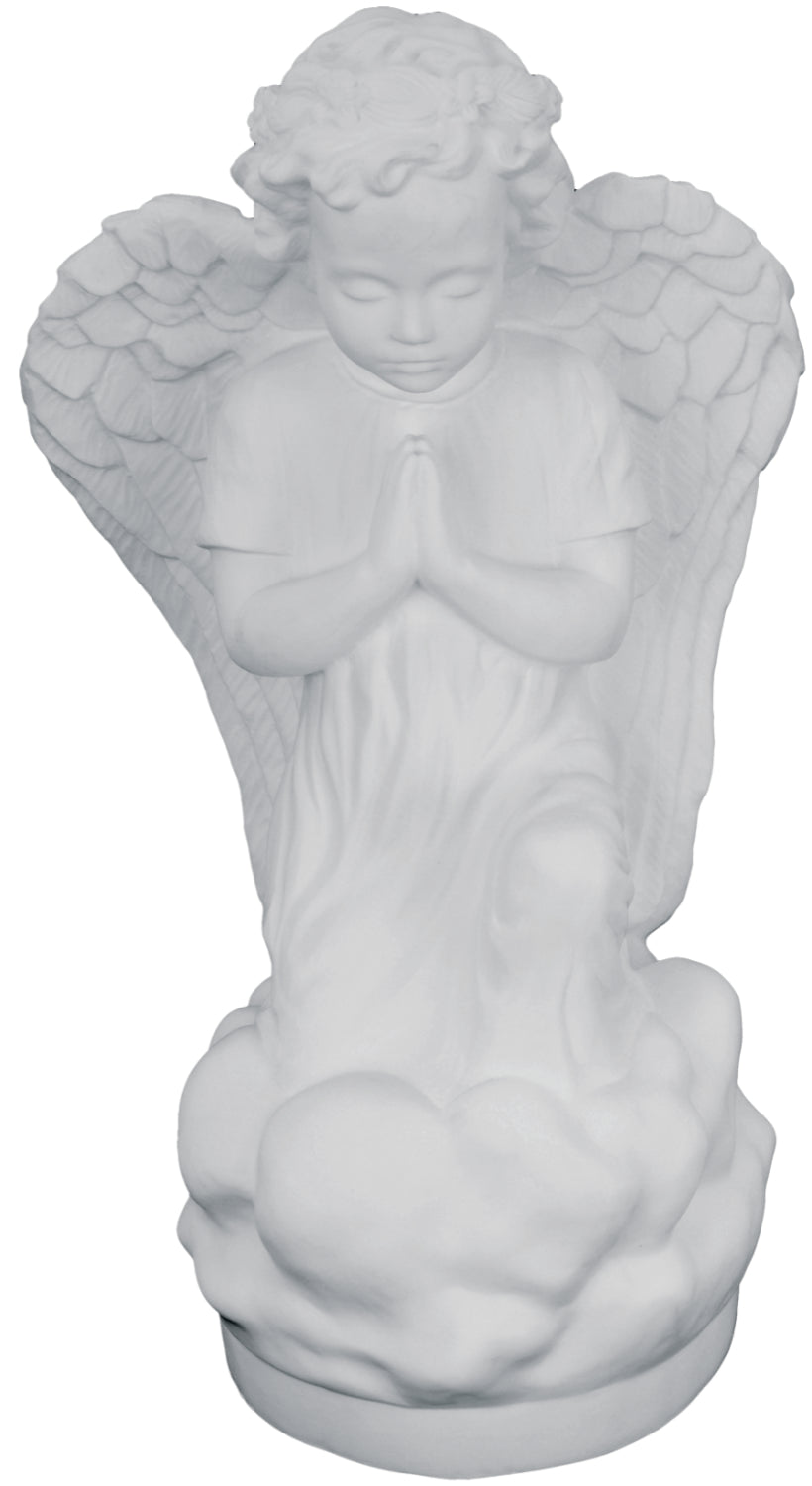 Plastic Kneeling Angel Statue - 16 inch