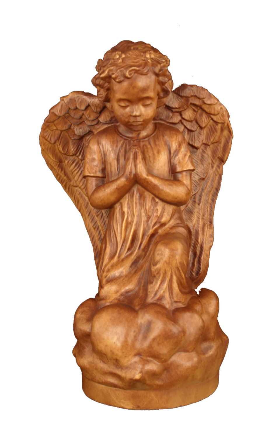 Plastic Kneeling Angel Statue - 16 inch