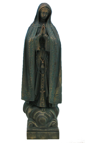 Plastic Our Lady of Fatima Statue - 24 inch
