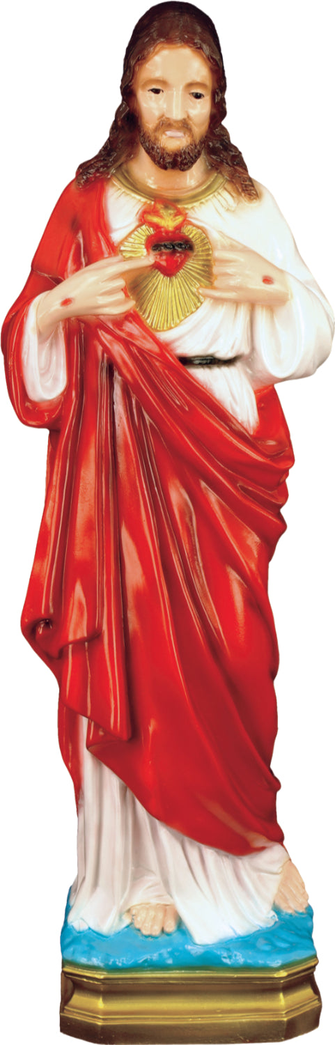 Sacred Heart Plastic Statue - 24 inch