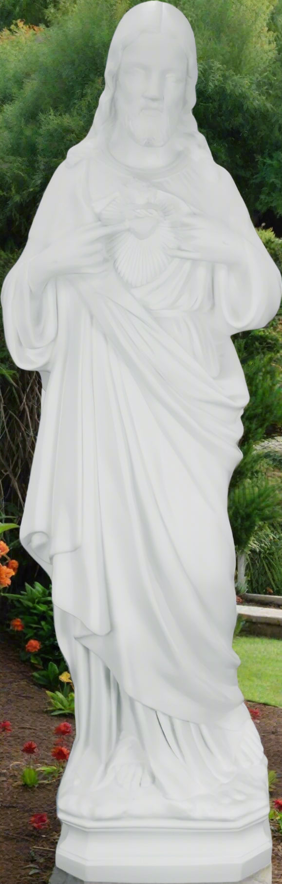 Sacred Heart Plastic Statue - 24 inch