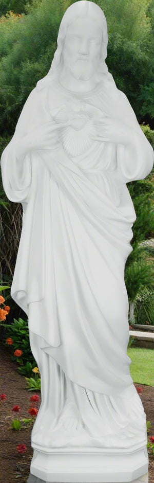 Sacred Heart Plastic Statue - 24 inch