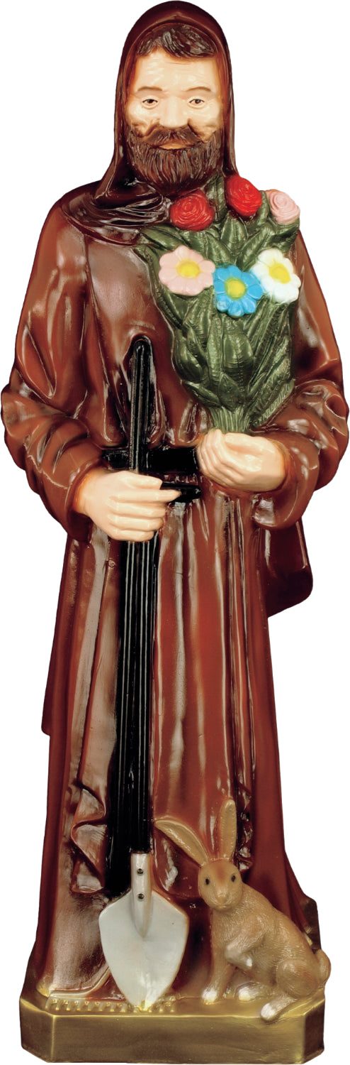 Saint Fiacre Plastic Statue - 24 inch