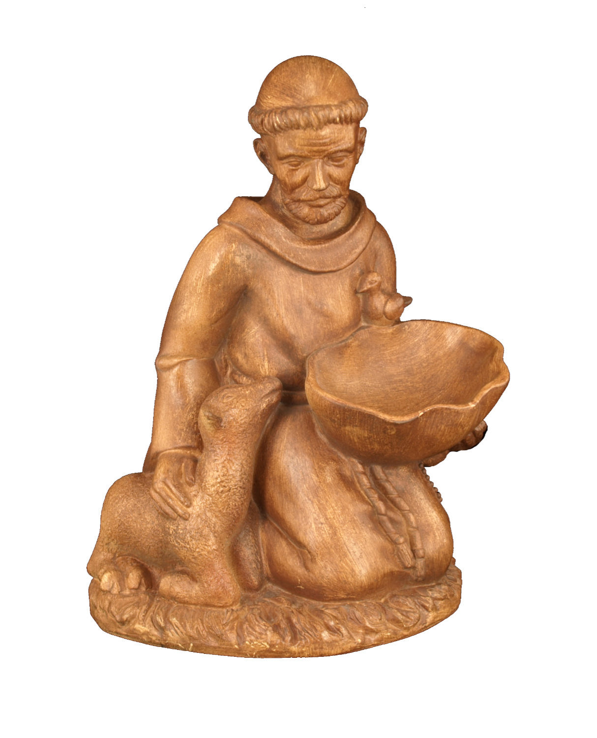 Saint Francis Bird Feeder Plastic Statue - 16 Inch