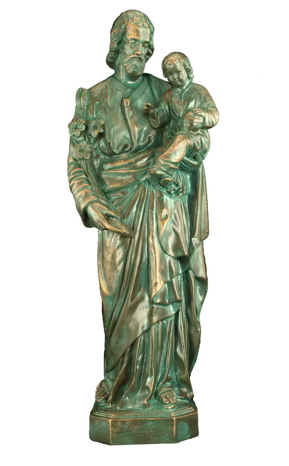 Saint Joseph & Child Plastic Statue - 24 inch