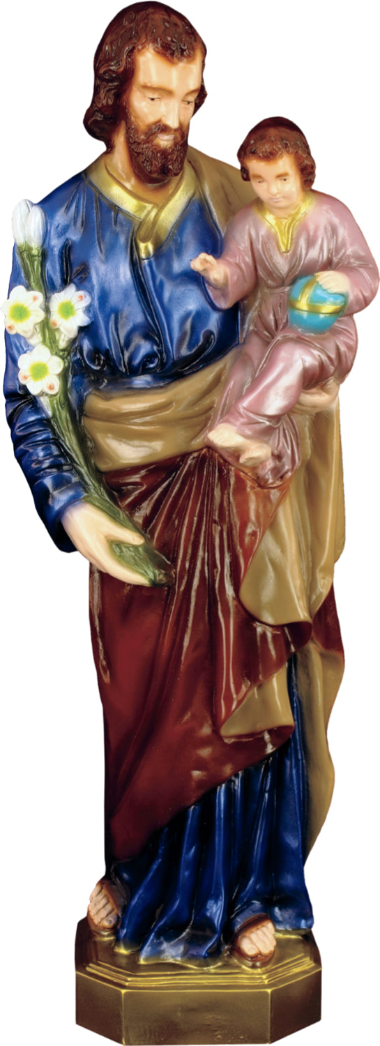 Saint Joseph & Child Plastic Statue - 24 inch