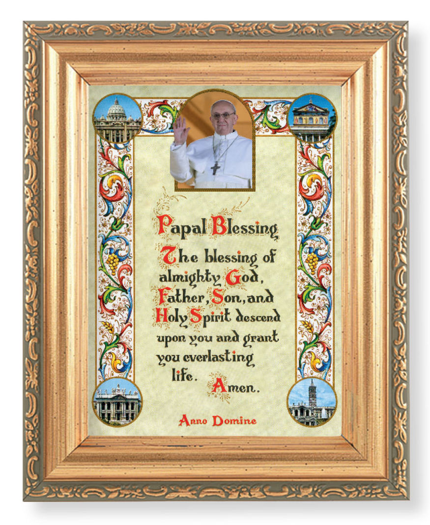 Pope Francis Blessing 4x5.5 Print Under Glass