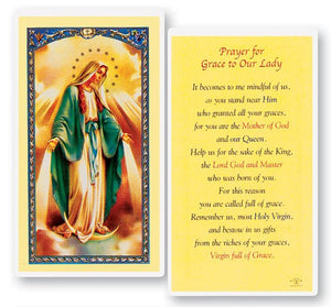 Payar Card Prayer For Grace Laminated Prayer Card