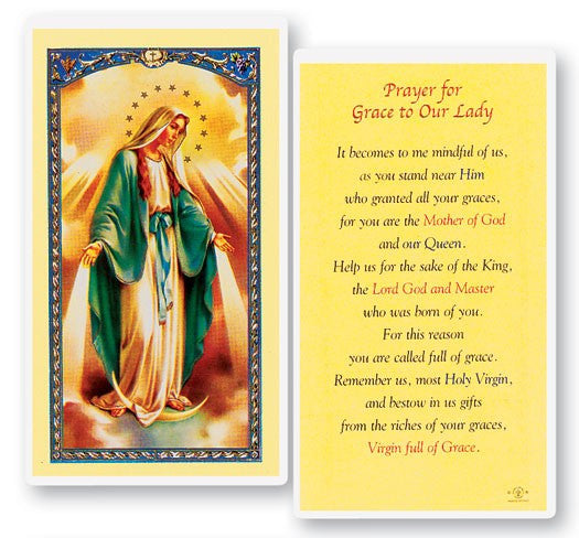 Prayer For Grace Laminated Prayer Card