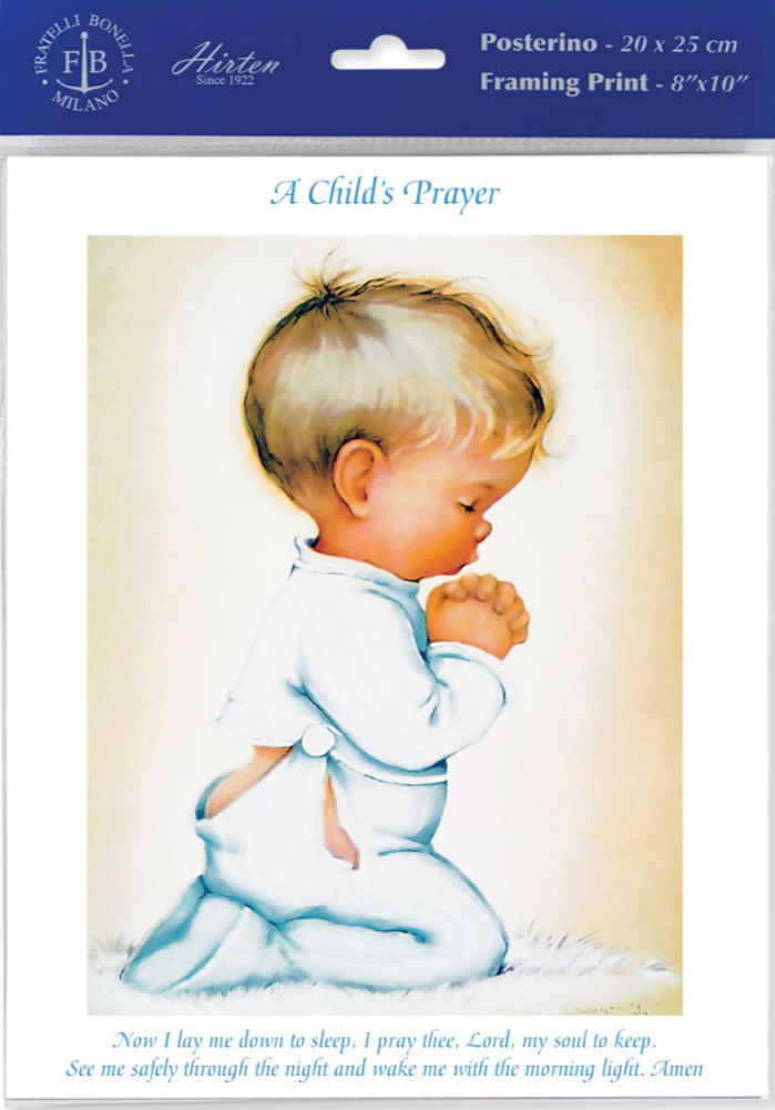 Praying Boy Print - Sold in 3 per pack