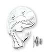 Praying Madonna Bust Lapel Pin Sterling Silver