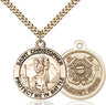 Protect Me In Battle Round St. Christopher Coast Guard Necklace