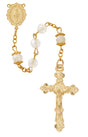 Gold Plated Tin Cut Crystal Rosary