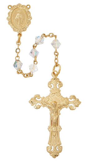Gold Plated Swarovski Crystal Rosary