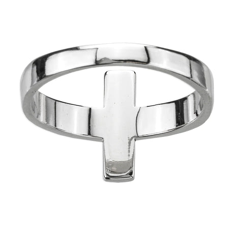 Women's Crucifix Ring – Sterling Silver Catholic Ring Sizes 5–8