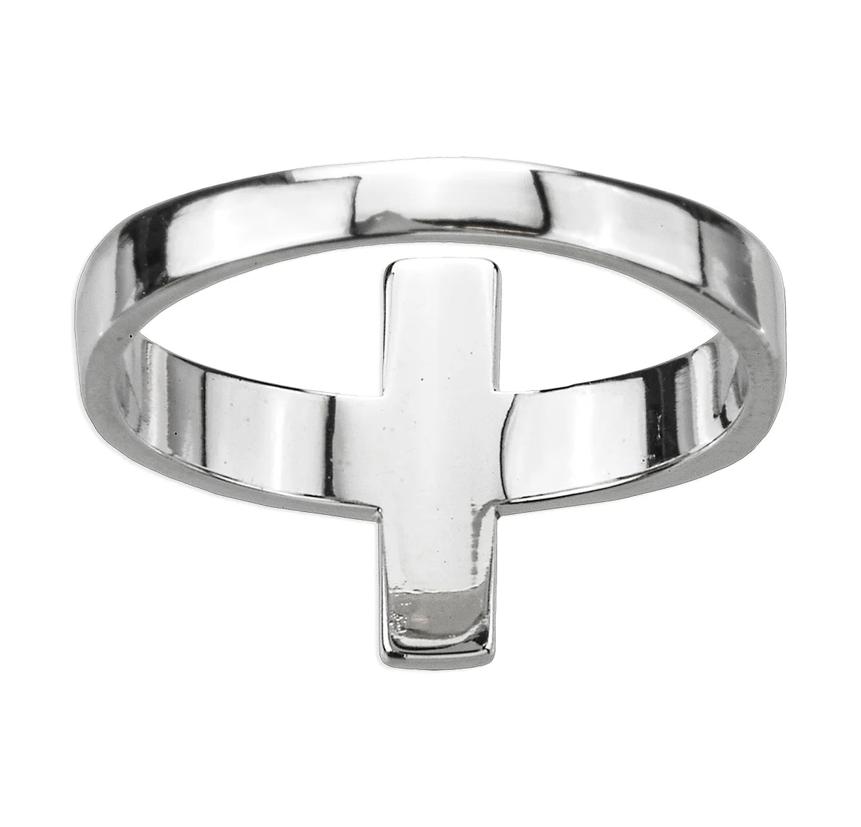 Men's Crucifix Ring – Sterling Silver Catholic Ring Sizes 9–12