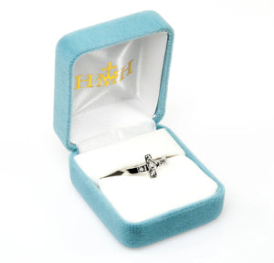 Men's Crucifix Ring – Sterling Silver Catholic Ring Sizes 9–12