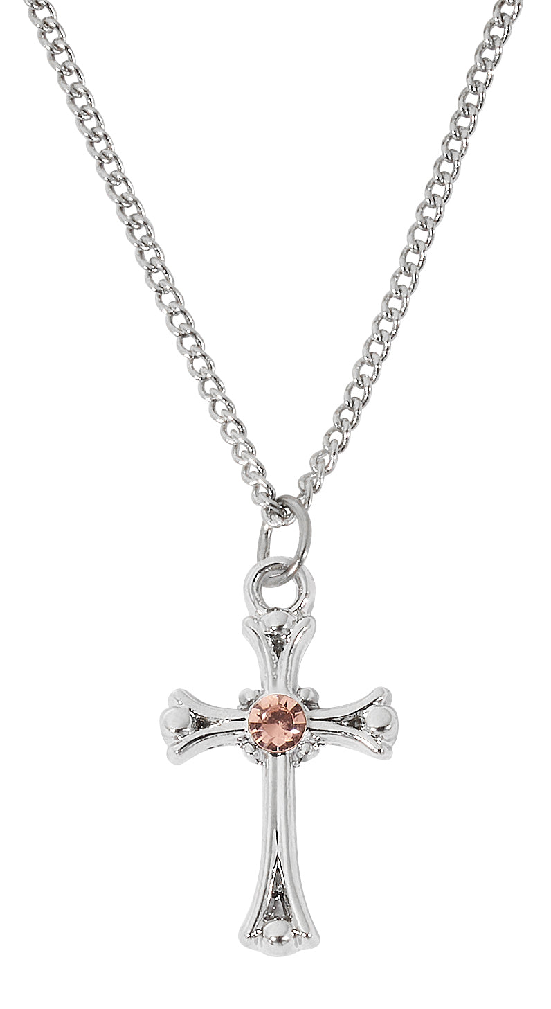 Birthstone Cross Necklace