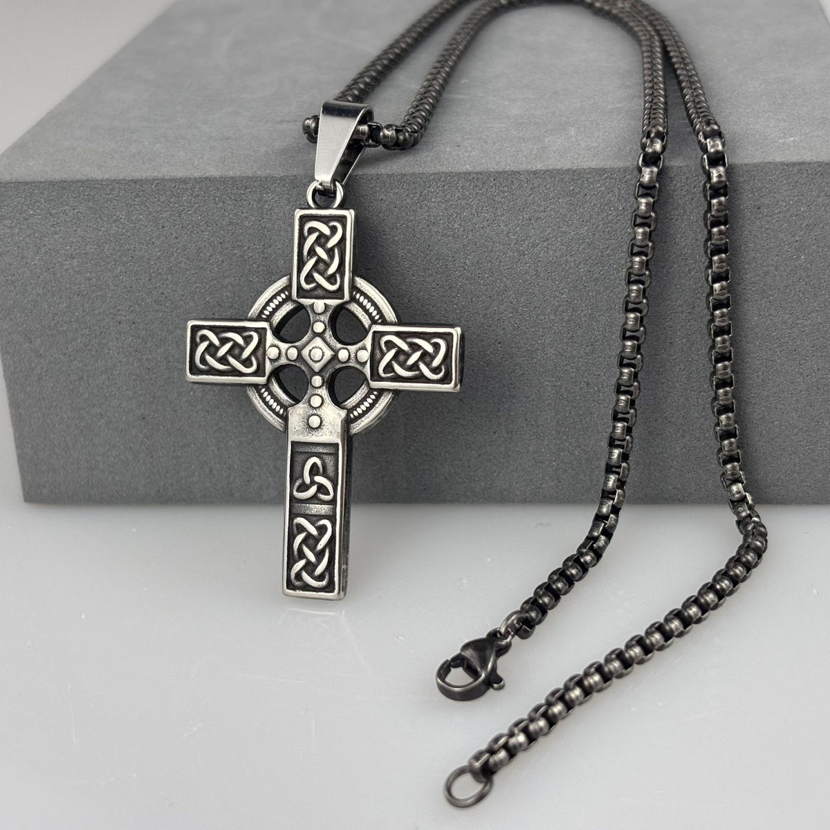 Titanium Steel Celtic Cross Necklace