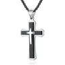 Titanium Steel Geometric Cross Necklace
