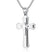 Titanium Steel Geometric Cross Necklace