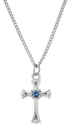 Birthstone Cross Necklace