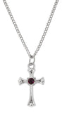 Birthstone Cross Necklace