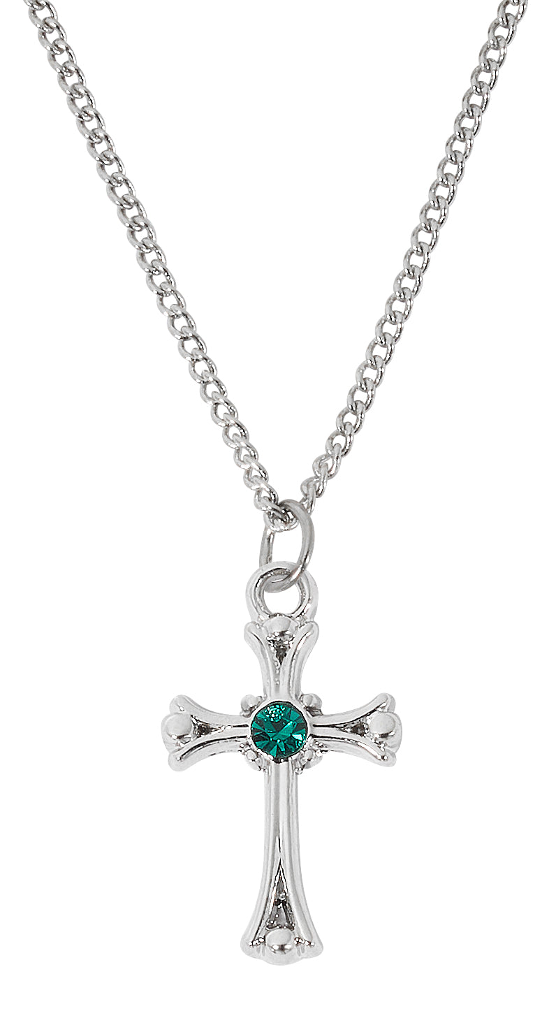 Birthstone Cross Necklace