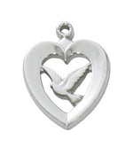 Heart with Dove Confirmation Necklace