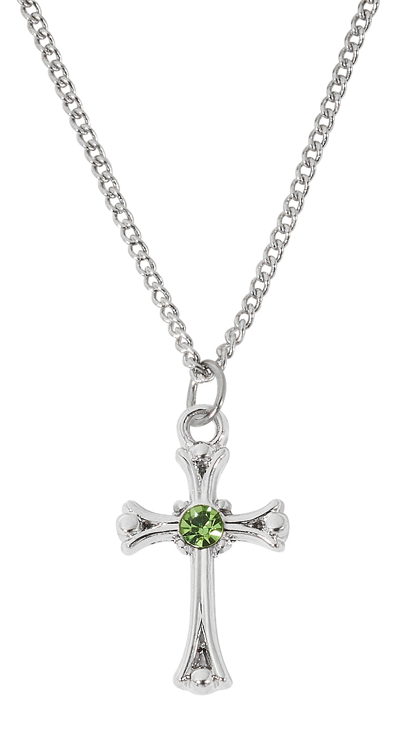 Birthstone Cross Necklace