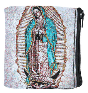 Hand Woven Our Lady of Guadalupe Rosary Case