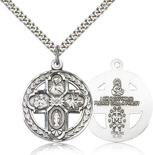 Round Four-Way Cross Medal | Made in the USA – Catholic Faith Store