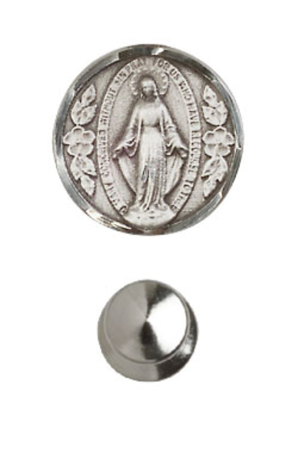 Round Miraculous Medal Lapel Pin