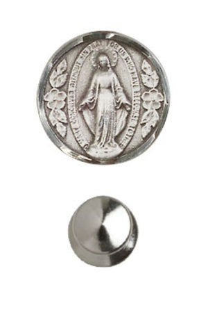 Round Miraculous Medal Lapel Pin