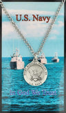 St. Michael U.S. Navy Pewter Medal with Soldier's Prayer Card