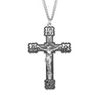 Alpha and Omega Enameled Medal Necklace, Sterling Silver