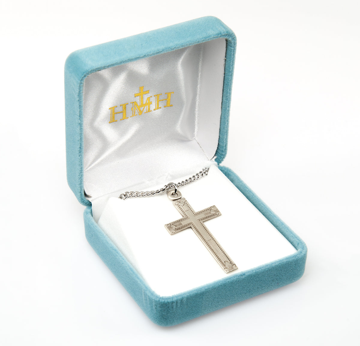 Engraved in Cross Necklace, Sterling Silver