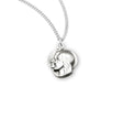 Jesus Through Mary Medal Necklace, Sterling Silver
