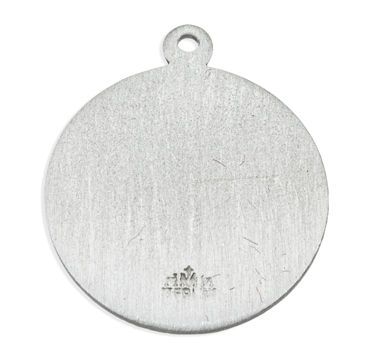 Round Lord Jesus Christ Medal Necklace, Sterling Silver