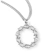 Crown of Thorns Medal Necklace, Sterling Silver