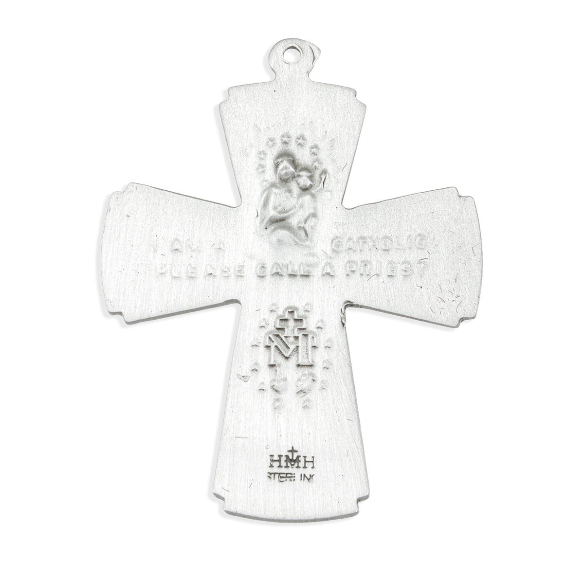 Extra Large Four-Way Medal Necklace, Sterling Silver