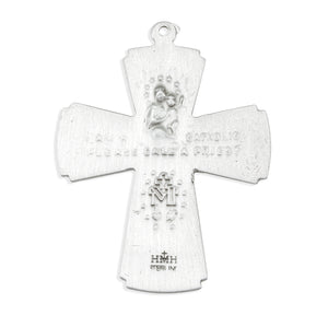 Extra Large Four-Way Medal Necklace, Sterling Silver