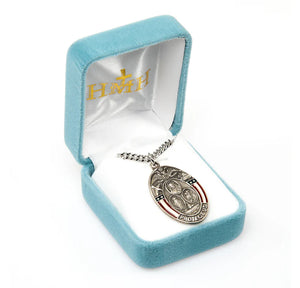 Oval Patriotic Land Air Sea Three-Way Pendant – Sterling Silver