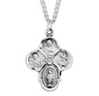Quatrefoil Four-Way Medal Necklace, Sterling Silver