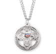 Enameled Military Four-Way Pendant Necklace, Sterling Silver