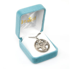 Enameled Military Four-Way Pendant Necklace, Sterling Silver