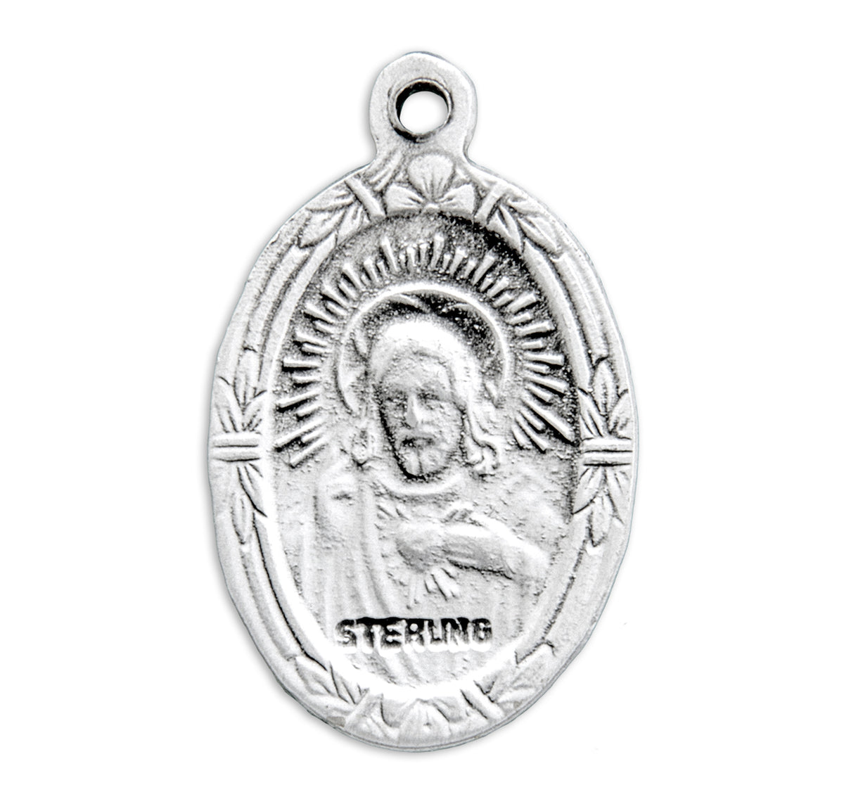 Medium Saint Jude Oval Medal Necklace, Sterling Silver