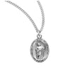 Medium Saint Jude Oval Medal Necklace, Sterling Silver