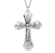 Jesus-Mary-Joseph Crucifix Necklace, Sterling Silver