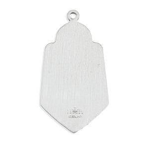 Large Saint Christopher Medal Necklace, Sterling Silver